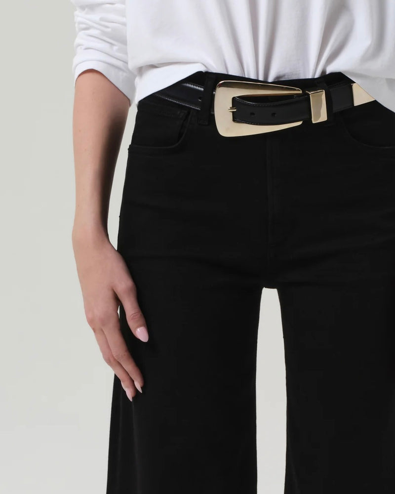Citizens of Humanity Lyra Wide Leg 32" in Plush Black