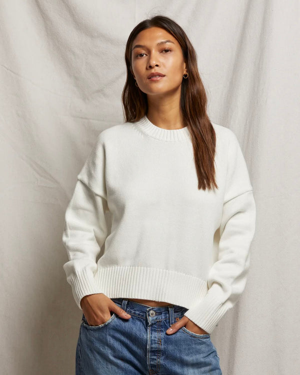 PWT Janet Cotton Sweater in White