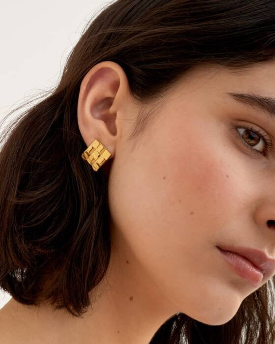 Taya Woven Oversized Stud