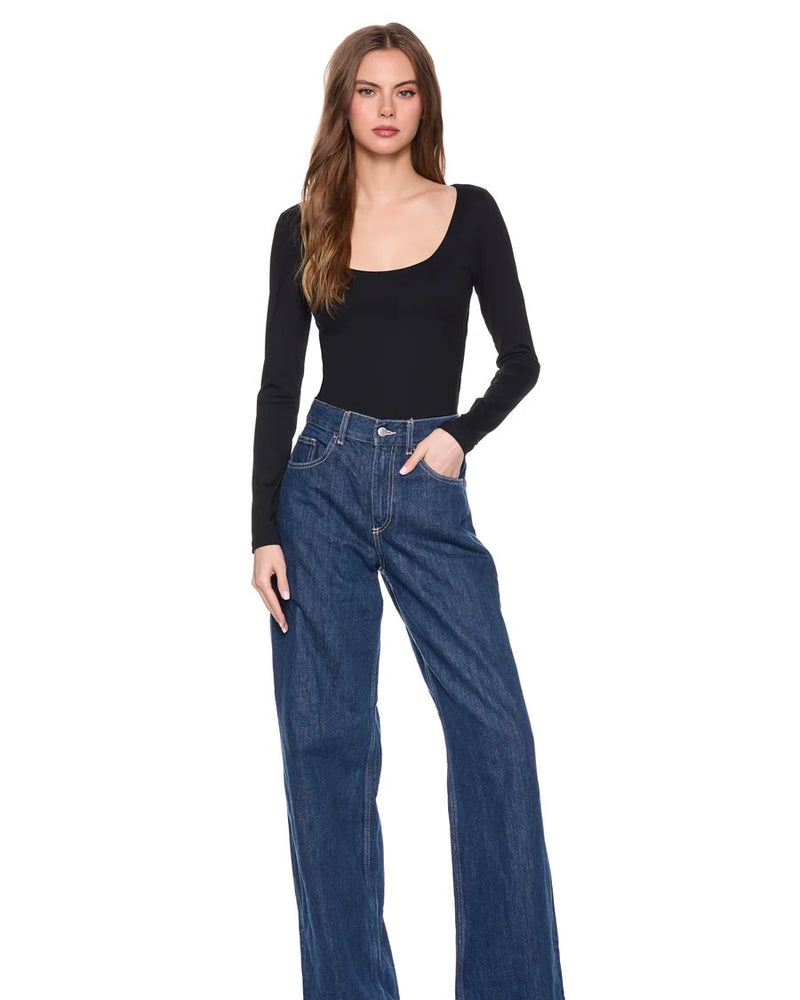 Susana Monaco Scoop Front Longsleeve Top