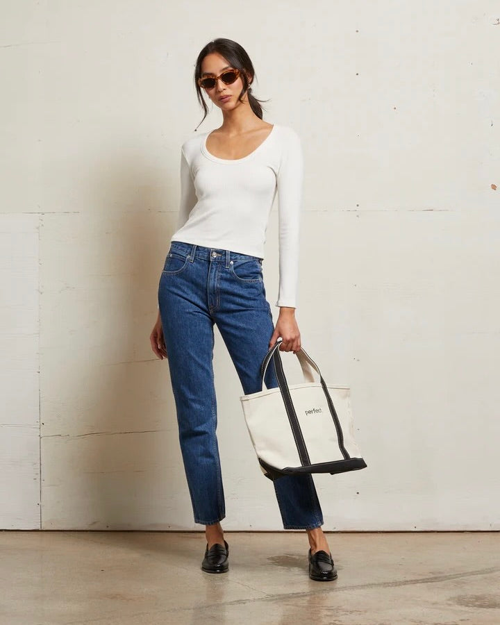 PWT Josie Sweater Rib Long Sleeve U Neck
