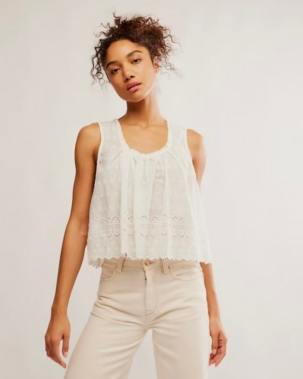 Free People Marina Eyelet Tank