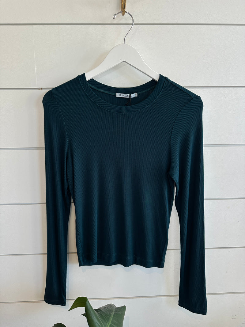 Michael Stars Finn Crew Neck Crop Tee