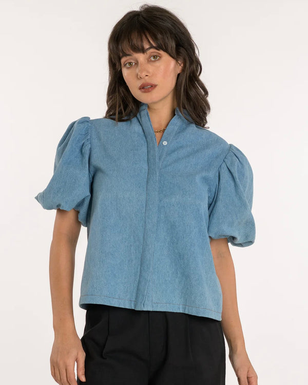 Elizabeth James Edie Top in Denim