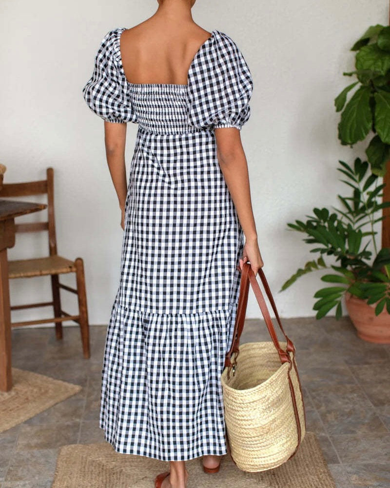 Emerson Fry Santiago Dress Black + White Check