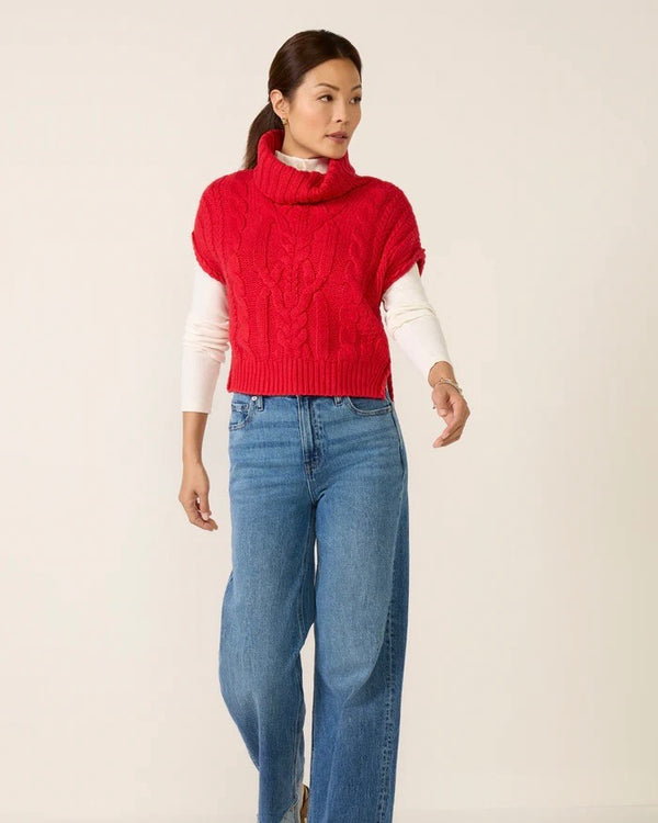 525 Angelica Cable Trim High-Low Vest