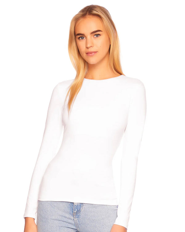 Susana Monaco Crew Neck Long Sleeve Top