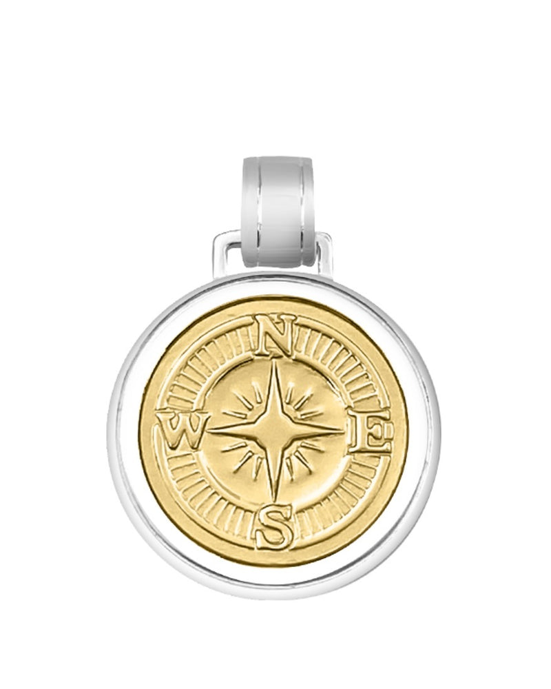 LOLA Compass Rose Gold Vermeil Center Large Pendant