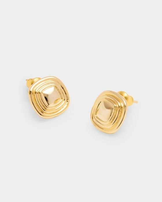Sofia Button Stud Earrings