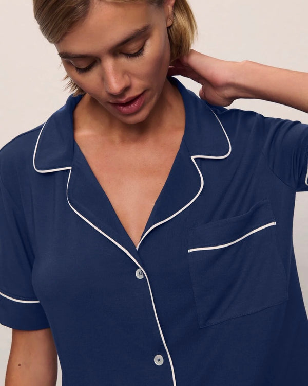 Eberjey Gisele Short Sleeve Long PJ Set