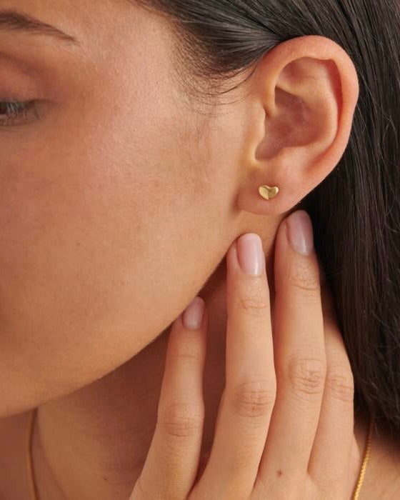Heart of Gold Stud Earrings