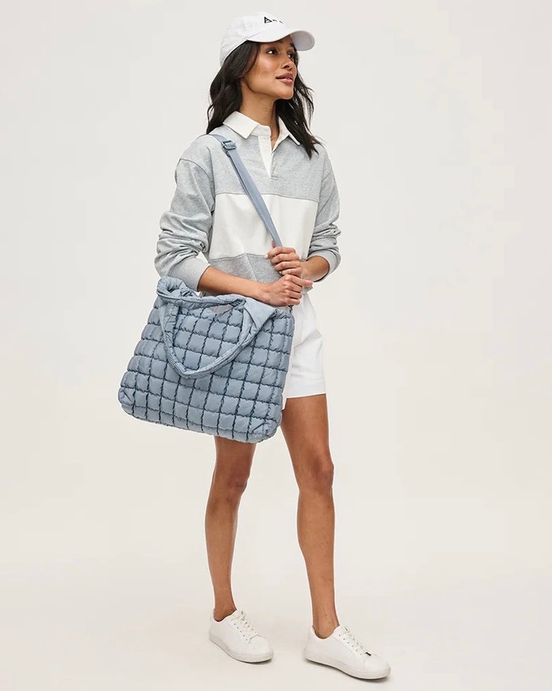 Sol and Selene Elevate Quilted Puffer Nylon Hobo