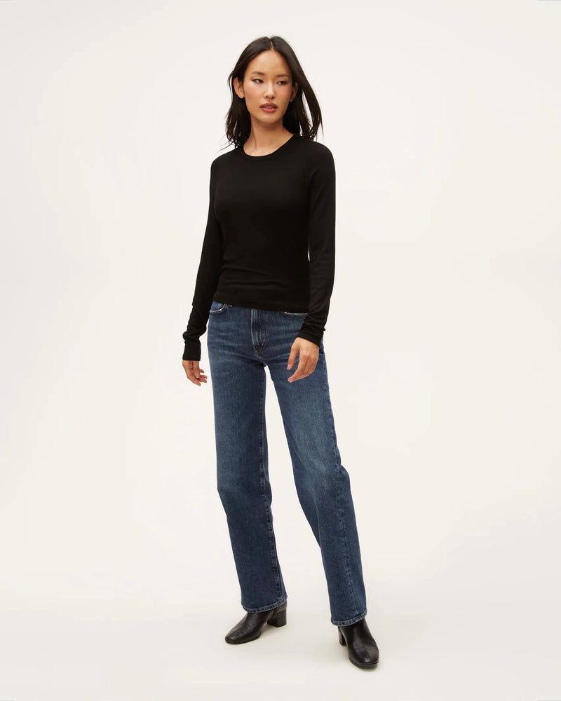 Michael Stars Finn Crew Neck Crop Tee