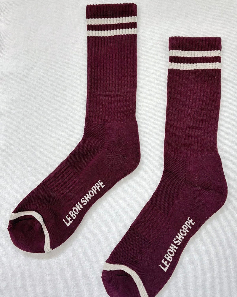 Le Bon Shoppe Extended Striped Boyfriend Socks