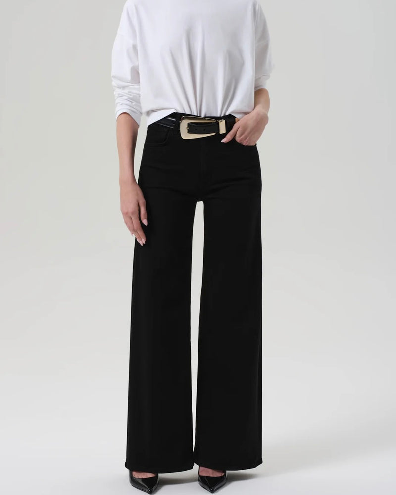 Citizens of Humanity Lyra Wide Leg 32" in Plush Black