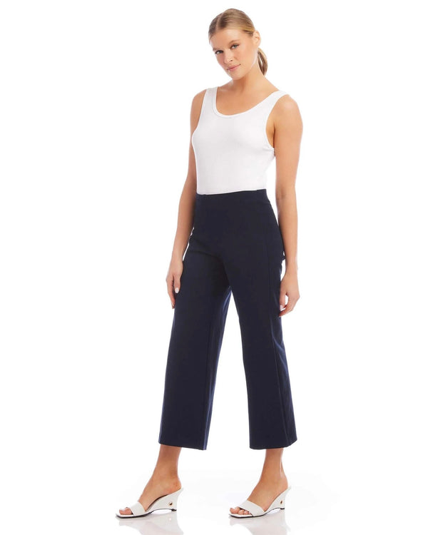 Wide-Leg Cropped Pants