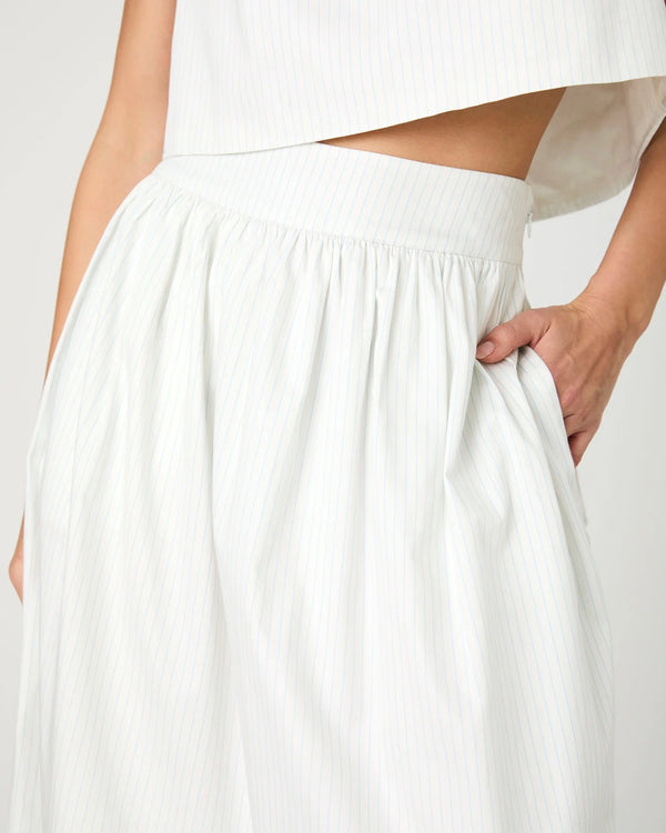 French Connection Pinstripe Poplin Maxi Skirt