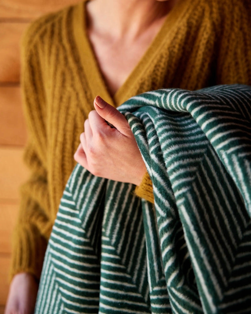 Chappy Wrap Harborview Herringbone Evergreen Blanket