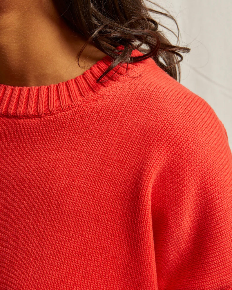 PWT Janet Cotton Sweater in Poppy Red
