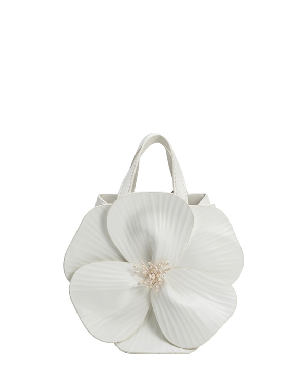 Monroe Flower Vegan Leather Top Handle Bag
