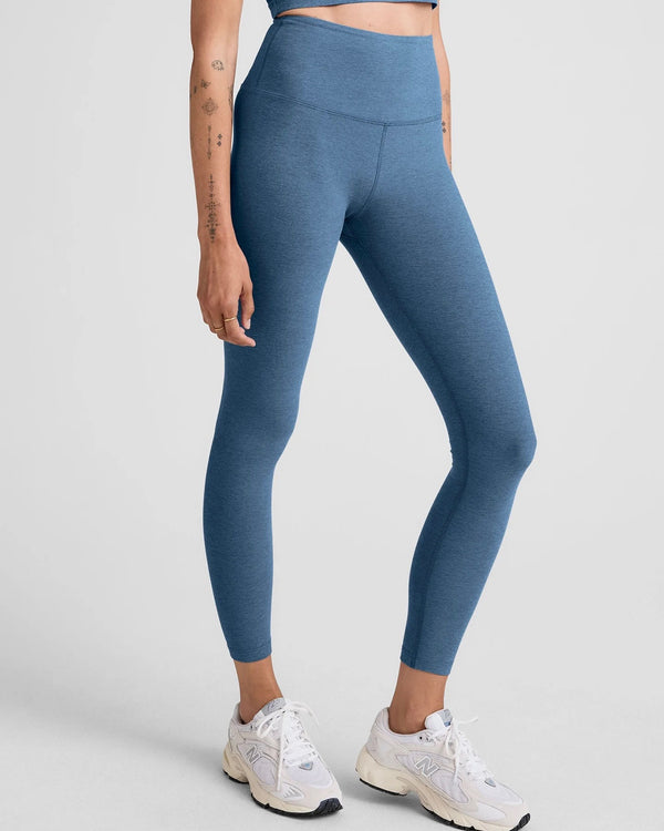 Beyond Yoga Spacedye Caught in the Midi High Waisted Legging - Washed Denim