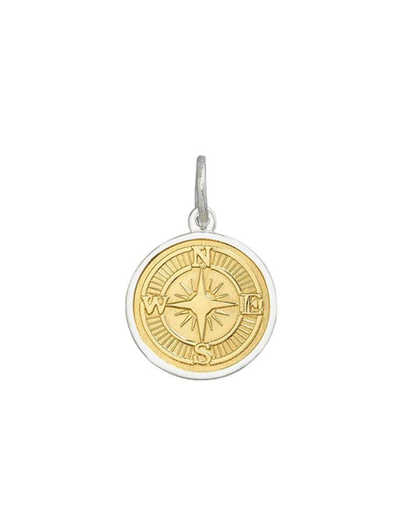 LOLA Compass Rose Gold Vermeil Center Small Pendant