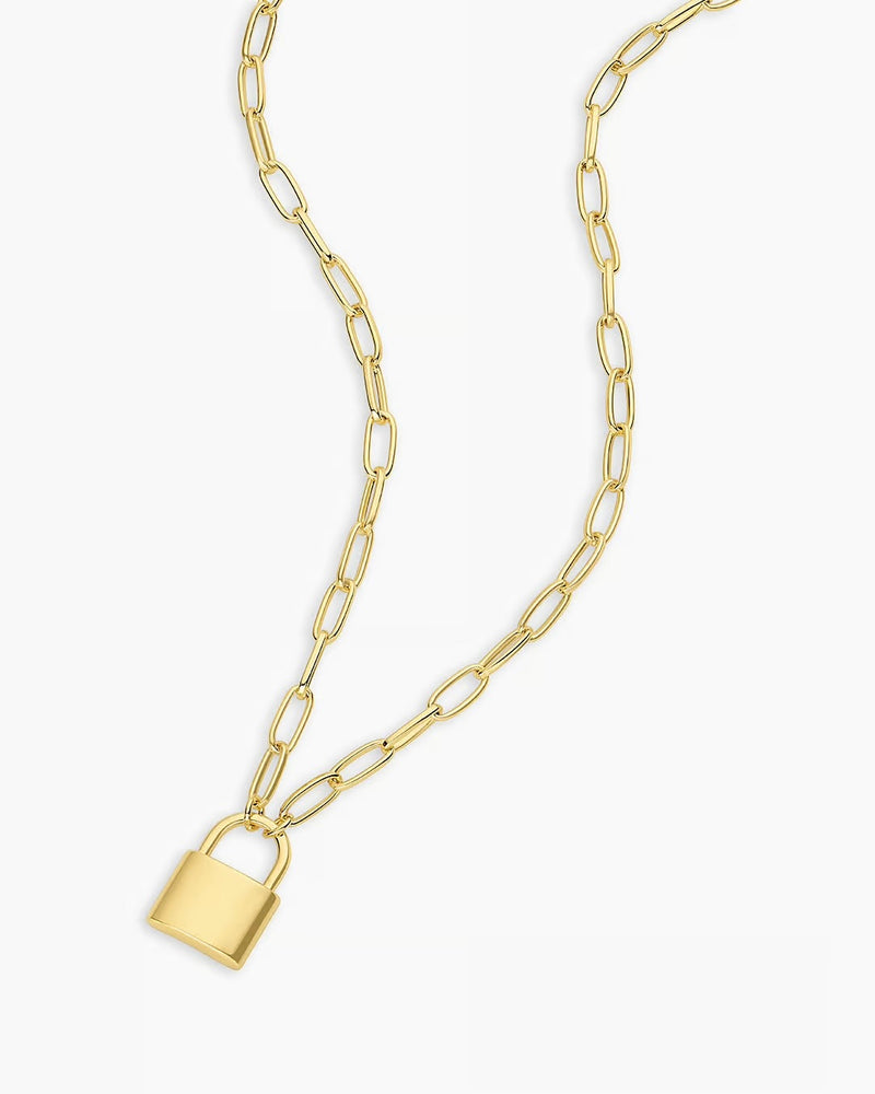 Gorjana Kara Padlock Charm Necklace