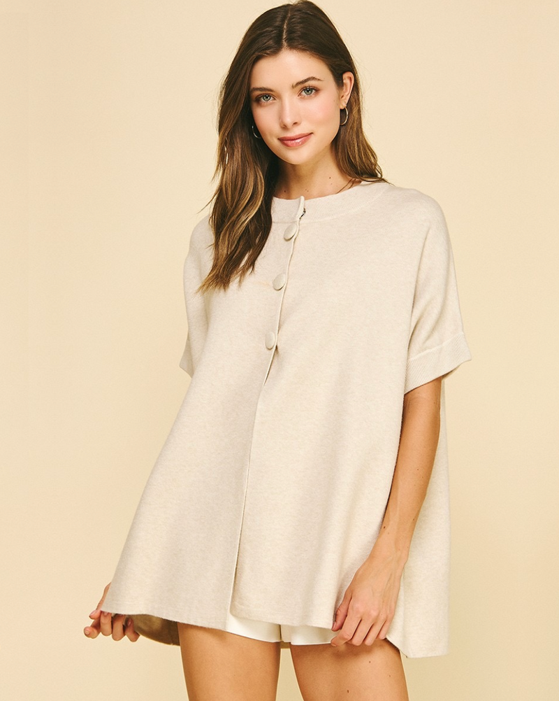 PINCH Button Front Cardigan