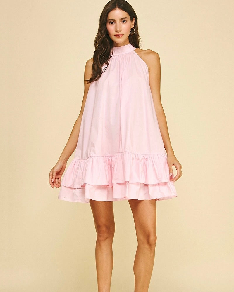 pinch pink dress Bisque Color Pinch Pleated Chiffon Bridesmaid Dresses