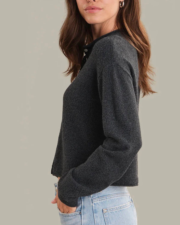 525 Blaire Rolled Collar Cardigan