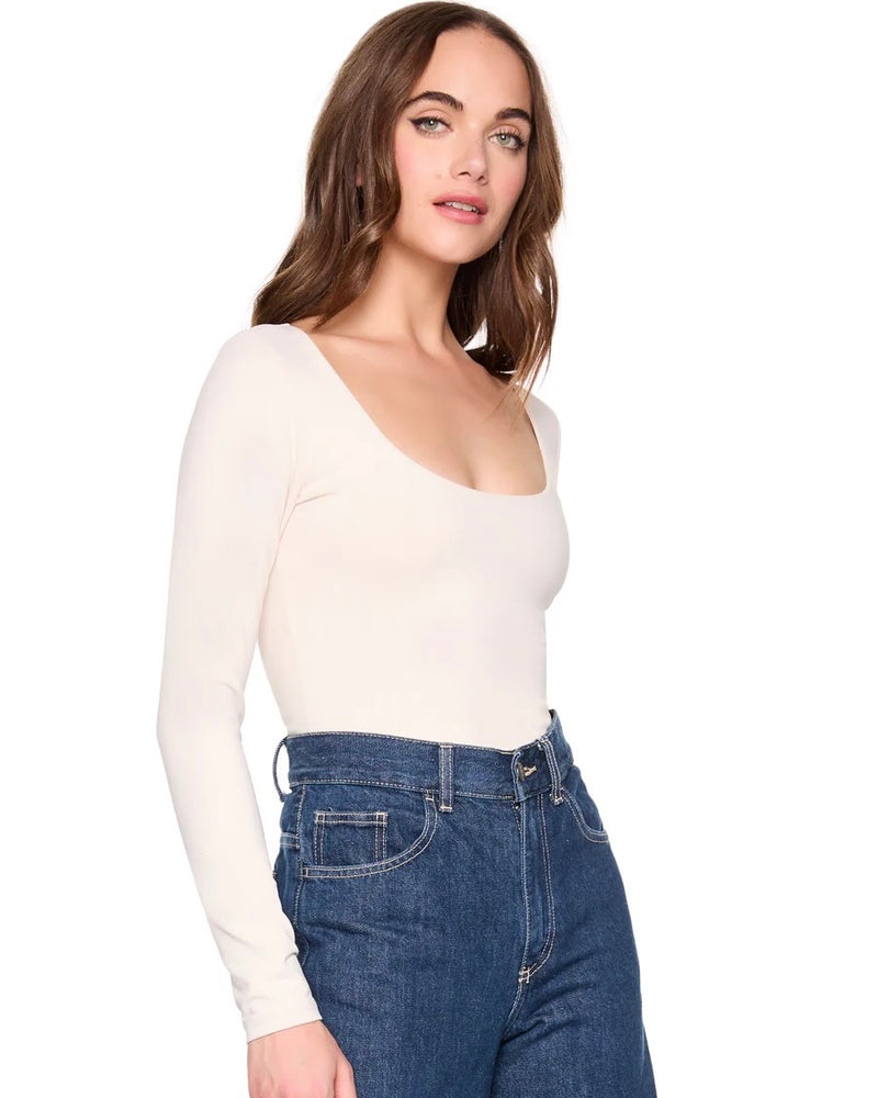 Susana Monaco Scoop Front Longsleeve Top