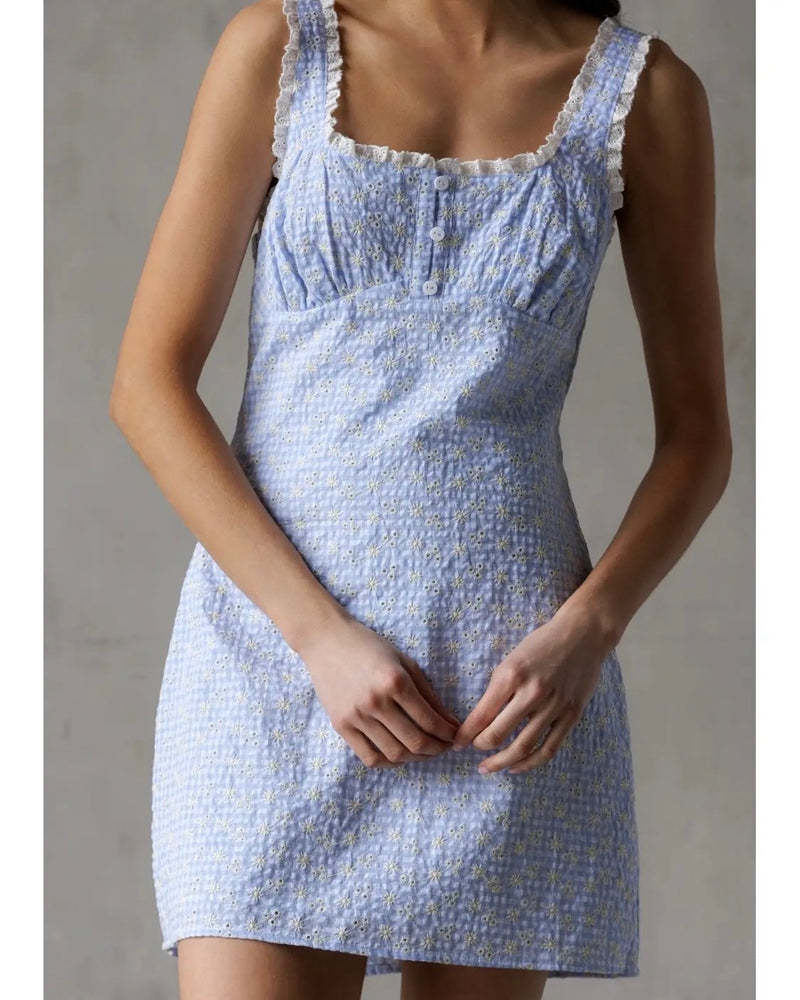 STORIA Embroidered Mini Dress