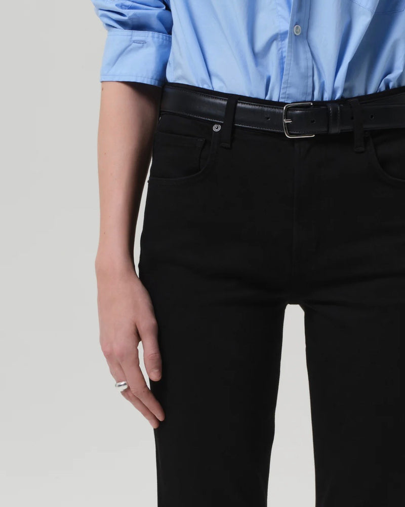 Citizens of Humanity Isola Cropped Boot in Plush Black