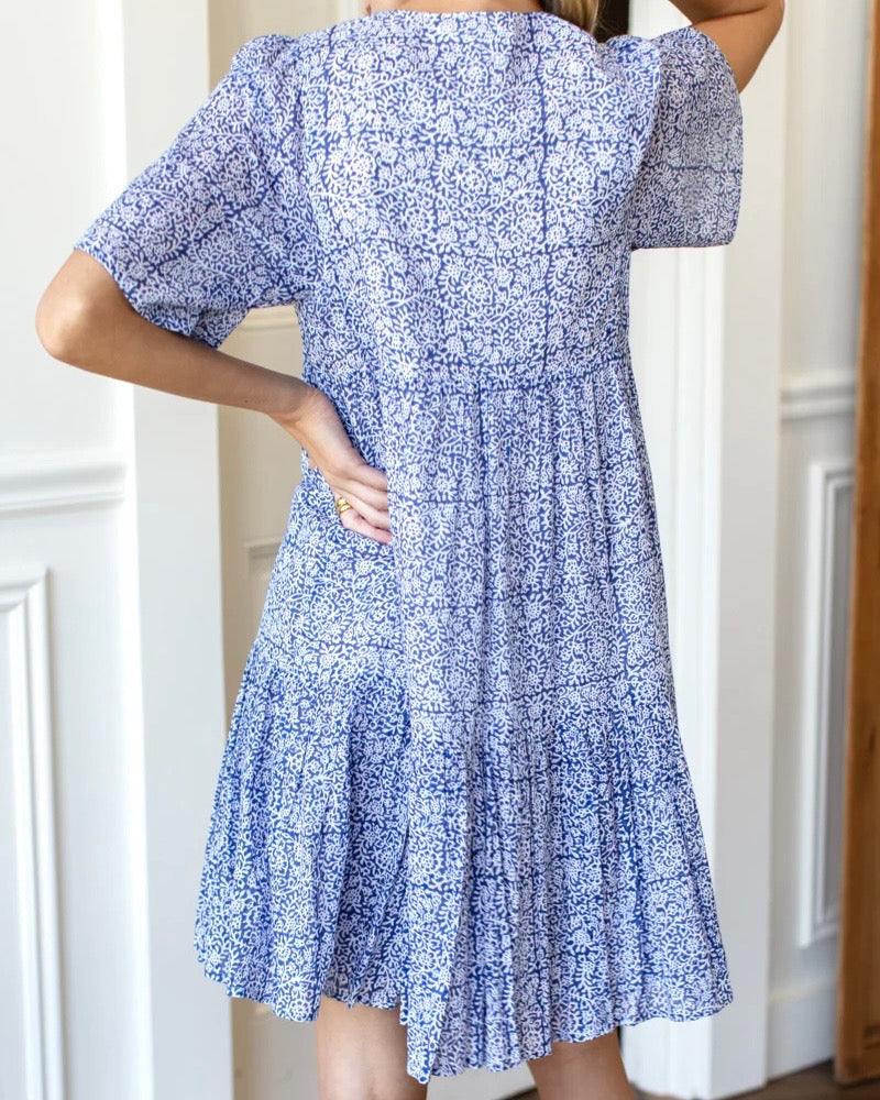 Emerson Fry Isla Dress in Porcelain Organic