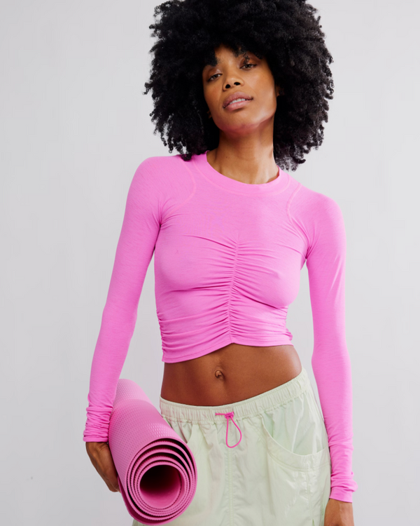 Free People Tempo Ruched Long Sleeve