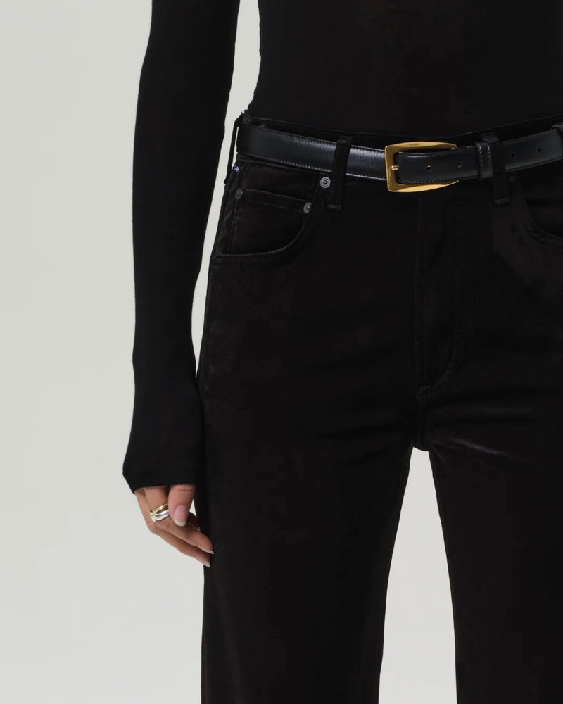 Citizens of Humanity Delfina Straight in Black Velvet