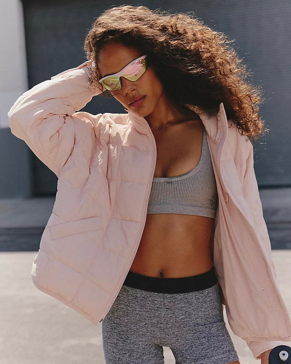 Free People Pippa Packable Puffer Jacket in Ballet Slipper