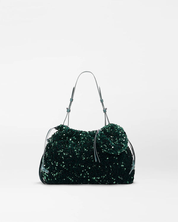 MZ Wallace Small Waverly Shoulder - Mallard Sequin