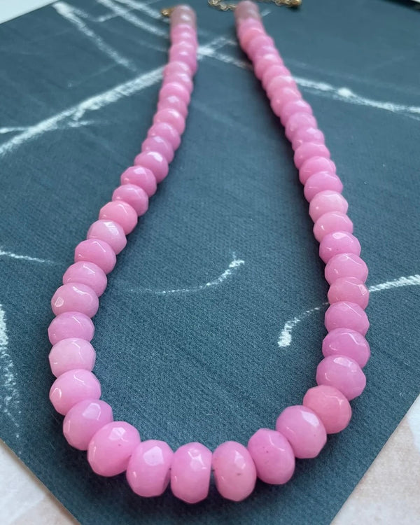 Bubblegum Gemstone Necklace