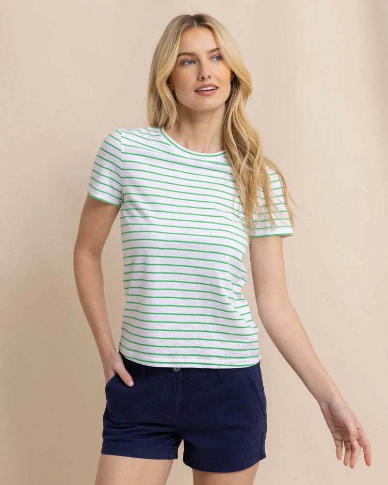 Southern Tide SF Stripe Crew Neck Tee