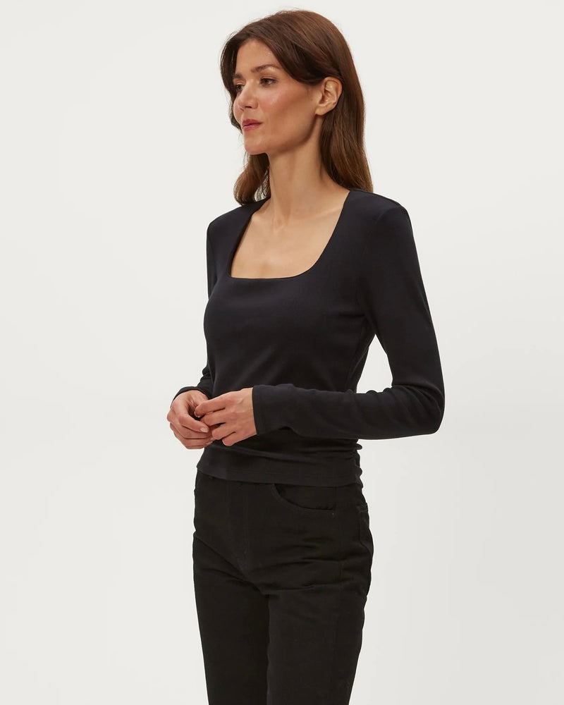 Michael Stars Sarah Square Neck Longsleeve