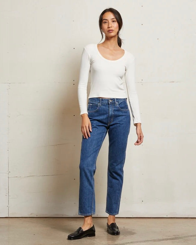 PWT Josie Sweater Rib Long Sleeve U Neck