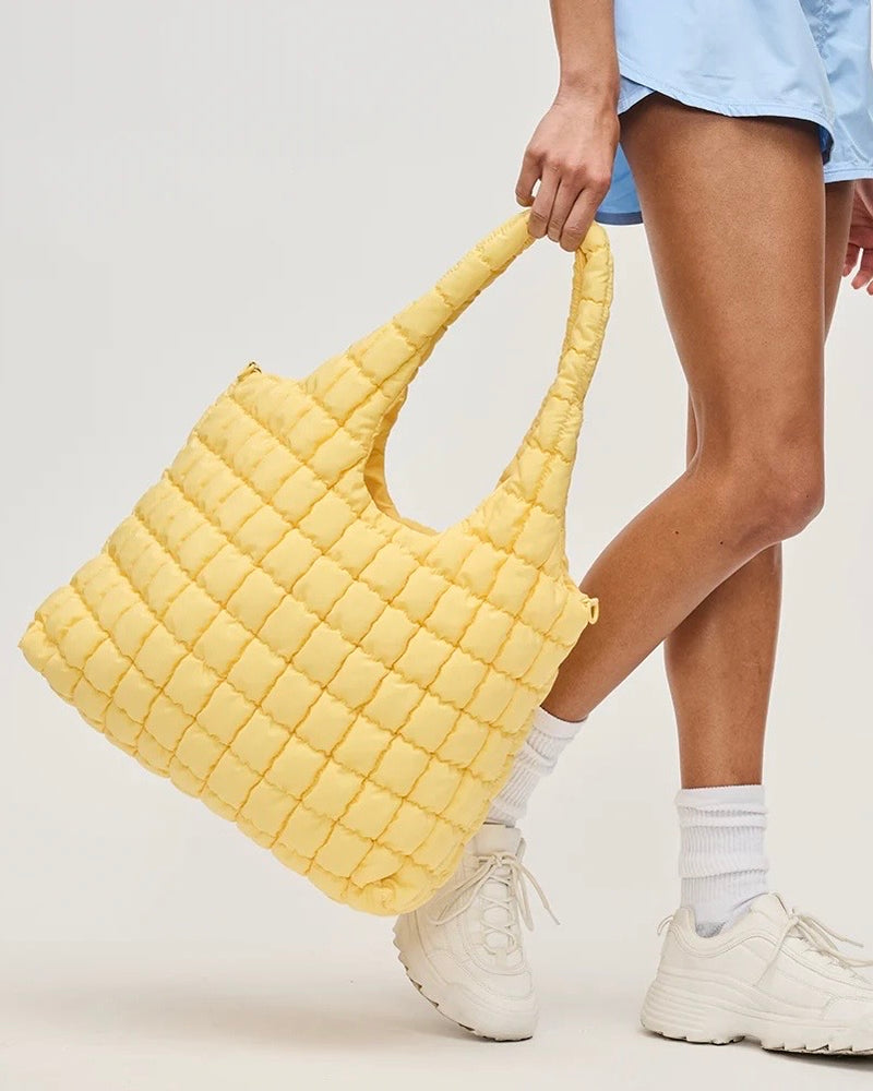 Sol and Selene Elevate Quilted Puffer Nylon Hobo