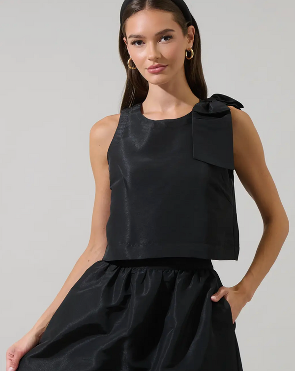 Hestia Caryn Sleeveless Top in Black