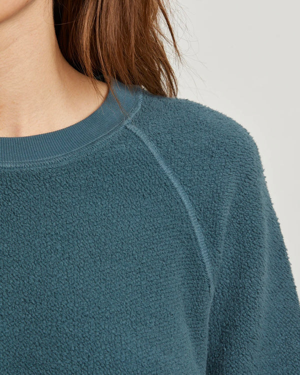 PWT Ziggy Inside Out Fleece Shrunken Crew in Slate