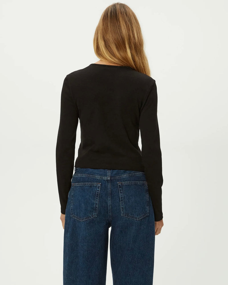 Michael Stars Trixie Crew Neck Snap Cardigan