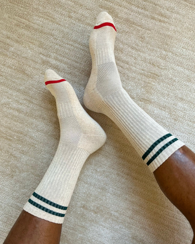 Le Bon Shoppe Extended Striped Boyfriend Socks