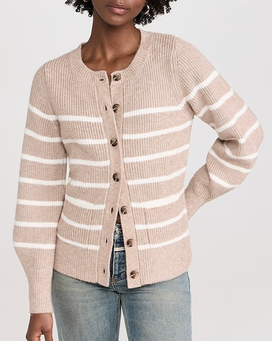 Striped cardigan similar to Jenni Kayme