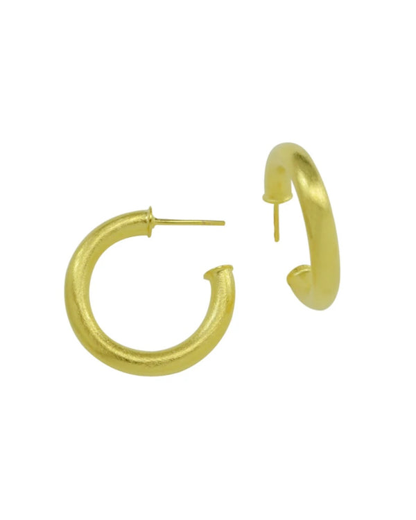 Betty Carre Yael Gold Plated Hoop Earrings