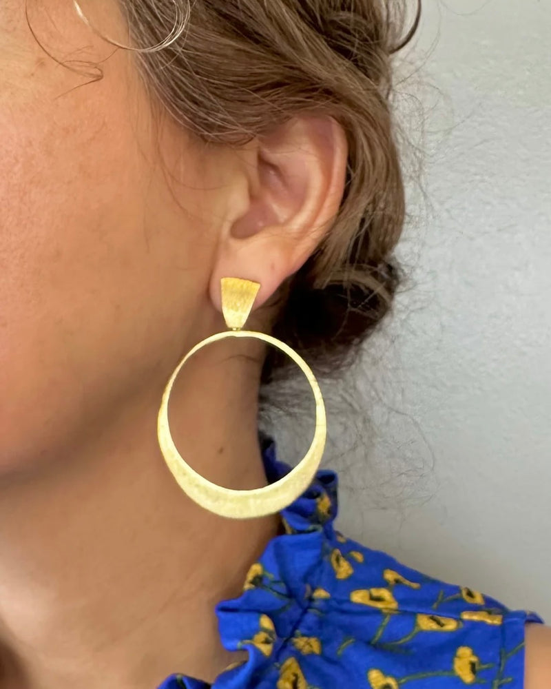 Betty Carre St. Bart's Gold Plated Hoops